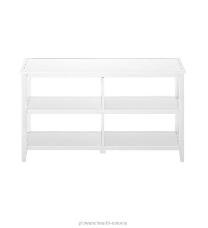 mööbel 820L2089 talumaja kahe riiuliga konsooliga raamaturiiul - pestud hall Plow & Hearth