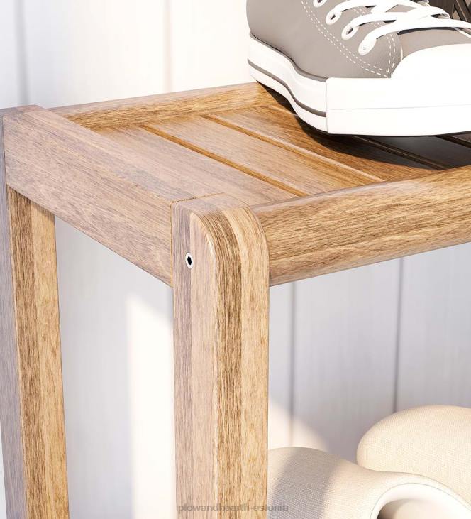 mööbel 820L2090 talumaja kolme riiuliga konsooli raamatukapi hoiuriiul - antiikne kastan Plow & Hearth