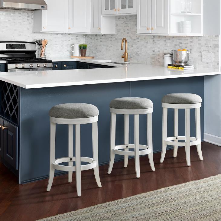 mööbel 820L2049 callie pööratav istme baaritool - valge Plow & Hearth