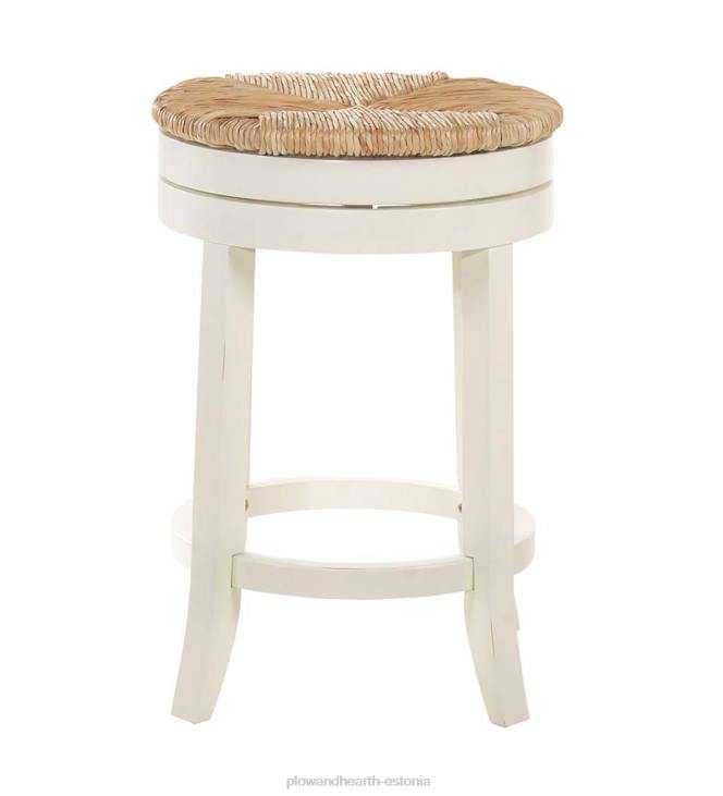 mööbel 820L2051 24 ümmargune rush istme pöörlev letitabur - ilmastikuga hall Plow & Hearth