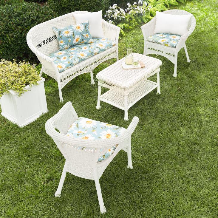 mööbel 820L3158 kergesti hooldatav vaigust punutud armuiste - must Plow & Hearth