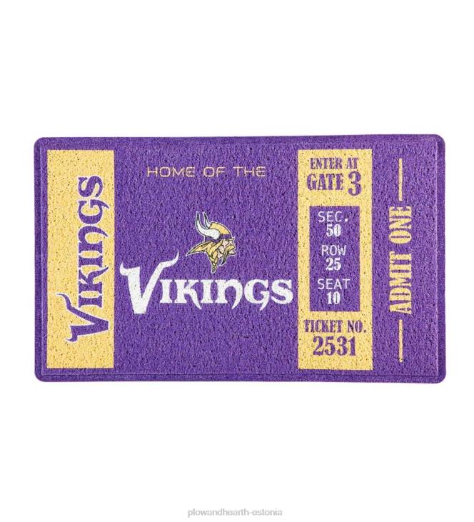 vaibad ja matid 820L1419 Minnesota Vikings vastupidav murukattega uksematt Plow & Hearth