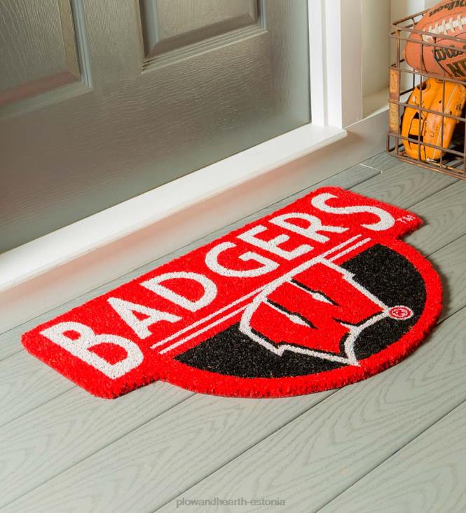 vaibad ja matid 820L1496 ncaa meeskonnakujuline kookoskiust uksematt - kastanpruunid tiigrid Plow & Hearth