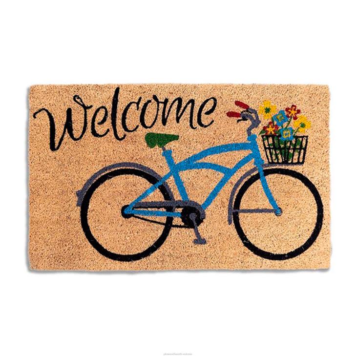 vaibad ja matid 820L1937 teretulnud jalgratas lilledega kookosmatiga Plow & Hearth
