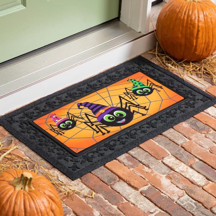 vaibad ja matid 820L1956 Happy Halloween Spiders sassafras switch mat Plow & Hearth