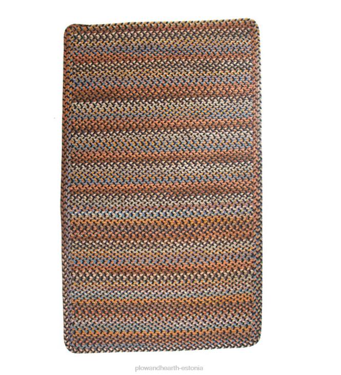 vaibad ja matid 820L1765 sinise harjaga ristküliku villased põimitud vaibad Plow & Hearth