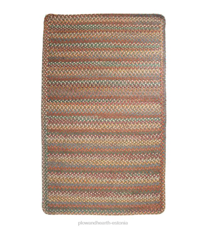 vaibad ja matid 820L1765 sinise harjaga ristküliku villased põimitud vaibad Plow & Hearth