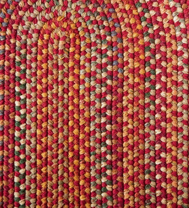 vaibad ja matid 820L1770 sinise harjaga villast punutud ovaalsed vaibad, valmistatud USA-s Plow & Hearth