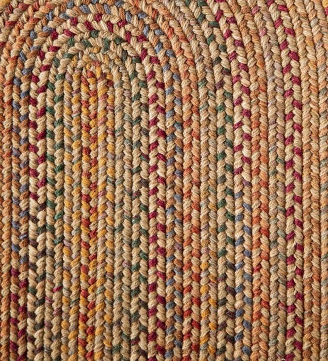 vaibad ja matid 820L1770 sinise harjaga villast punutud ovaalsed vaibad, valmistatud USA-s Plow & Hearth