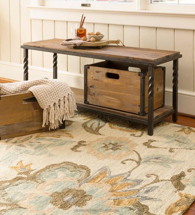 vaibad ja matid 820L1840 pargiäärne villane lilleline vaip Plow & Hearth