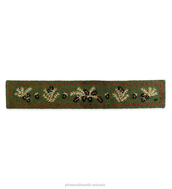 vaibad ja matid 820L1748 männikäbi käsitsi konksuga villane jooksja, 1' x 6' Plow & Hearth