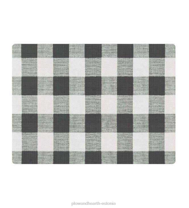 vaibad ja matid 820L1924 pühvli ruuduline tooli matt - pruun Plow & Hearth