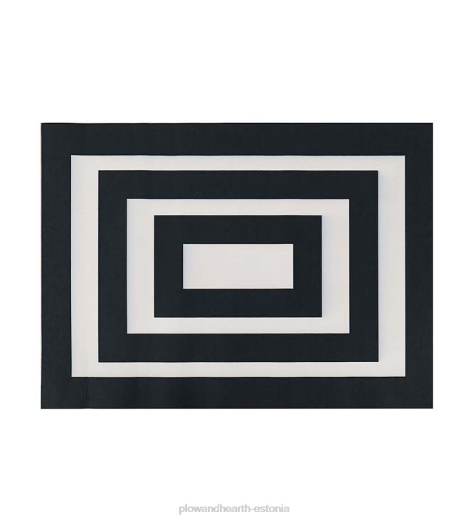 vaibad ja matid 820L1930 mustvalge raami kihistusmatt Plow & Hearth