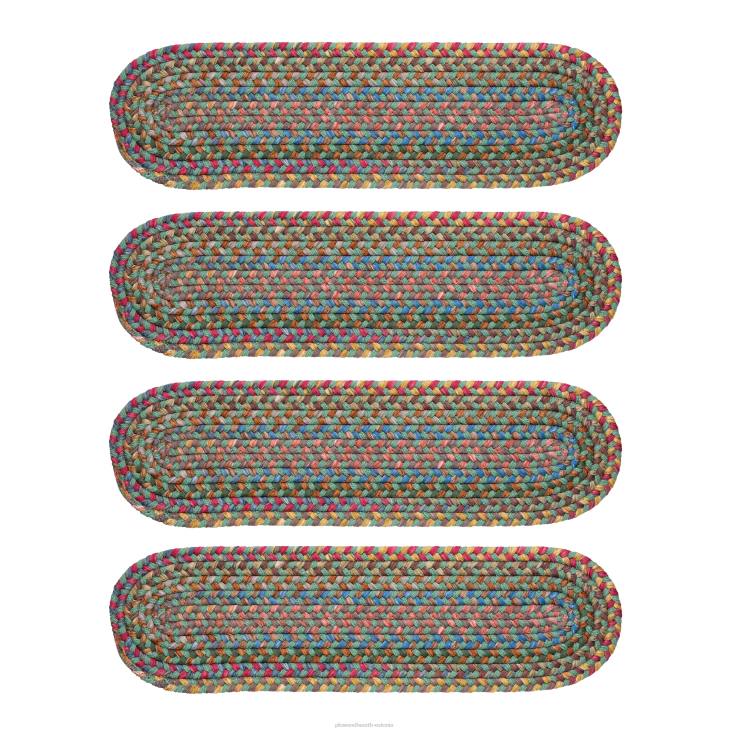 vaibad ja matid 820L1911 afton mountain sise-/välistingimustes polüpropüleenist põimitud trepiastmed, komplekt 4 - sinine opaal Plow & Hearth