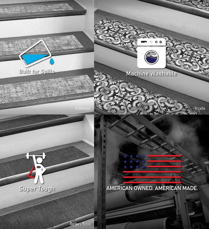 vaibad ja matid 820L1917 kootud trepiastmed, komplektis 4 - hall Plow & Hearth