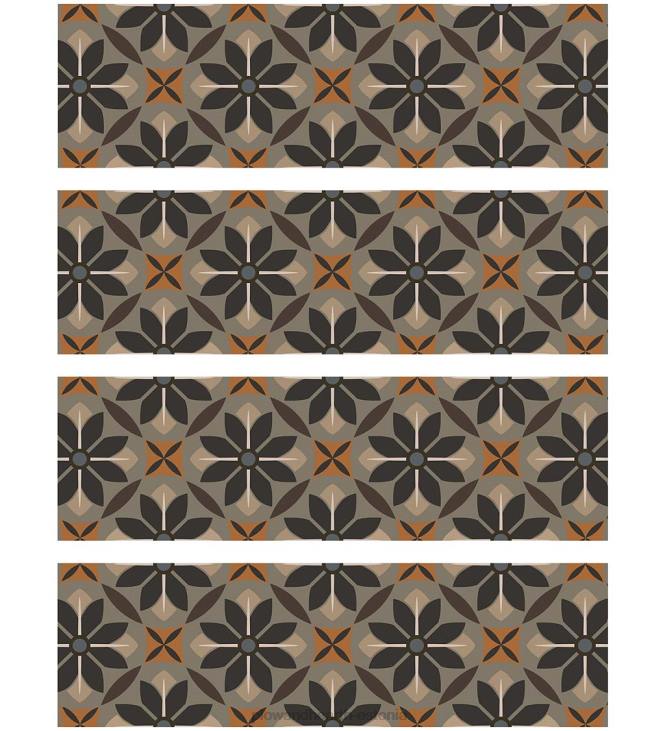 vaibad ja matid 820L1918 vintage plaatidest trepiastmed, komplektis 4 - rooste Plow & Hearth