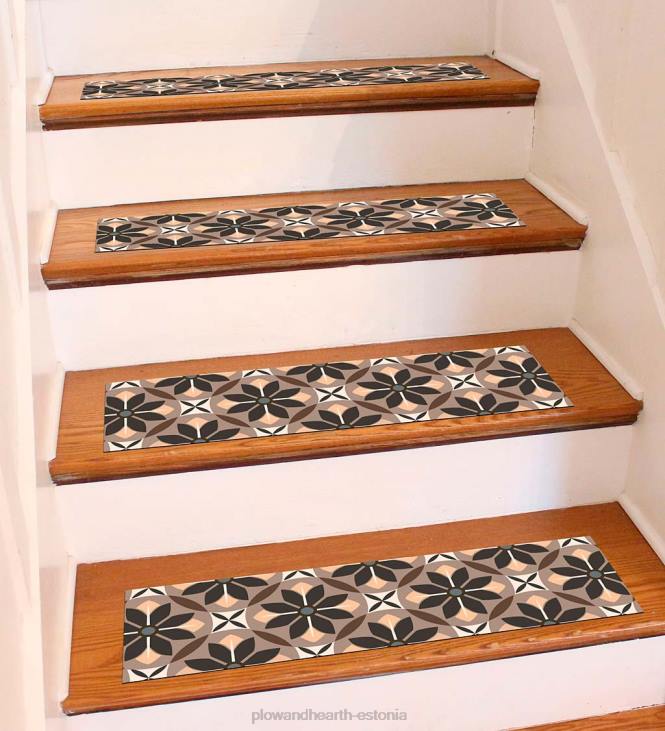 vaibad ja matid 820L1918 vintage plaatidest trepiastmed, komplektis 4 - rooste Plow & Hearth