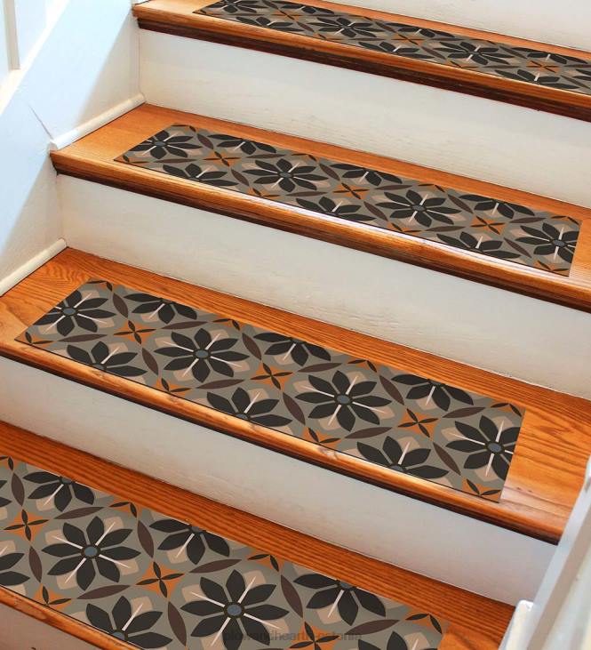 vaibad ja matid 820L1918 vintage plaatidest trepiastmed, komplektis 4 - rooste Plow & Hearth