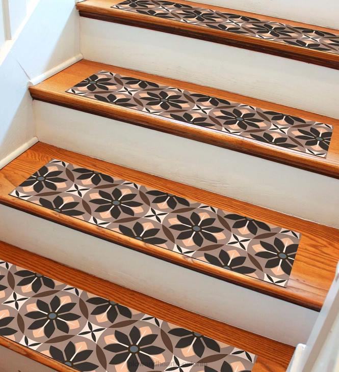 vaibad ja matid 820L1918 vintage plaatidest trepiastmed, komplektis 4 - rooste Plow & Hearth