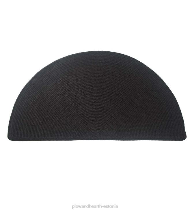 vaibad ja matid 820L1894 punutud polüproroanoke poolümmargune vaip, 2' x 4' - täismust Plow & Hearth