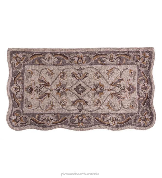 vaibad ja matid 820L1895 käsitsi tuftitud tulekindel kammvillane mclean vaip - pruun/kuldne Plow & Hearth