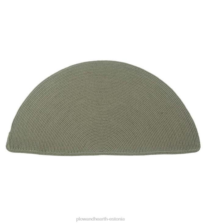 vaibad ja matid 820L1896 sinine hari poolümmargune villane punutud vaip, 2' x 4' - sammal Plow & Hearth