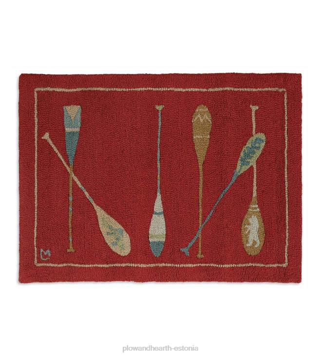 vaibad ja matid 820L1903 konksuga villa karmiinpunased mõlad aktsentvaip - karmiinpunane Plow & Hearth